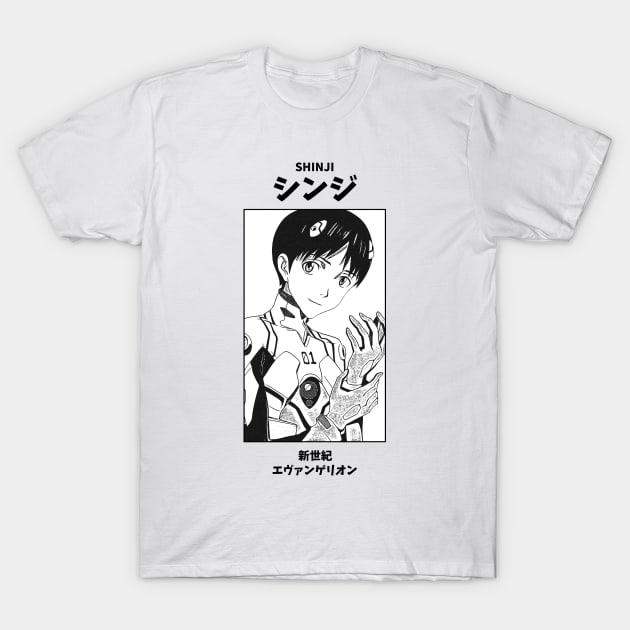 Shinji Ikari Neon Genesis Evangelion T-Shirt by KMSbyZet